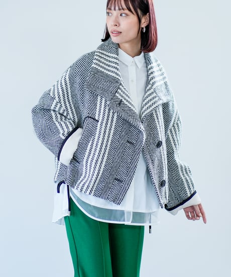 【Lallia Mu 26AW】2614212 ウールツイードショートコート