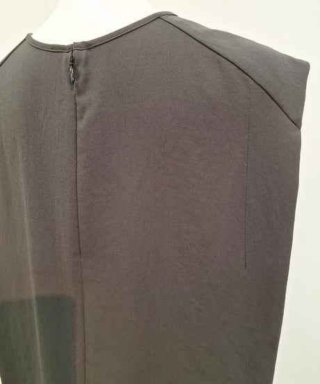 【cafune】525906 mat stretch georgette tuck blouse