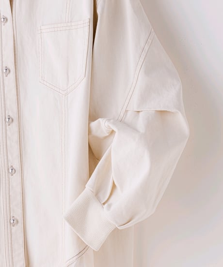 【Lallia Mu 26AW】  2613670 2wayスリーブデニムシャツ