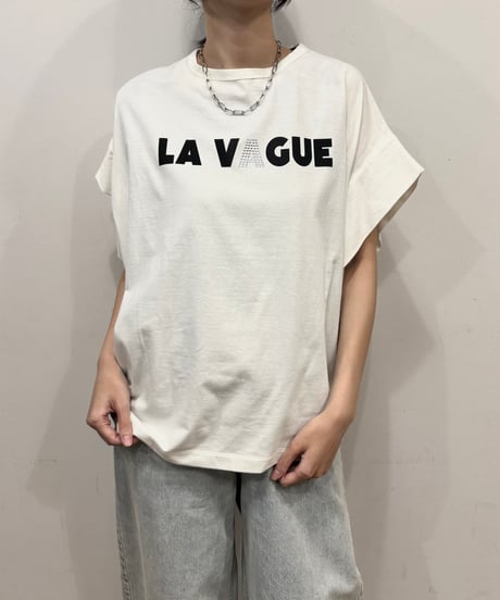 【siro de labonte】R613219 LA VAGUEtuck sleeve Tshirt(ラバー＆メタル） 30/-highgauge cotton