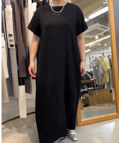 【cafune】525101 mat stretch georgette relax onepiece