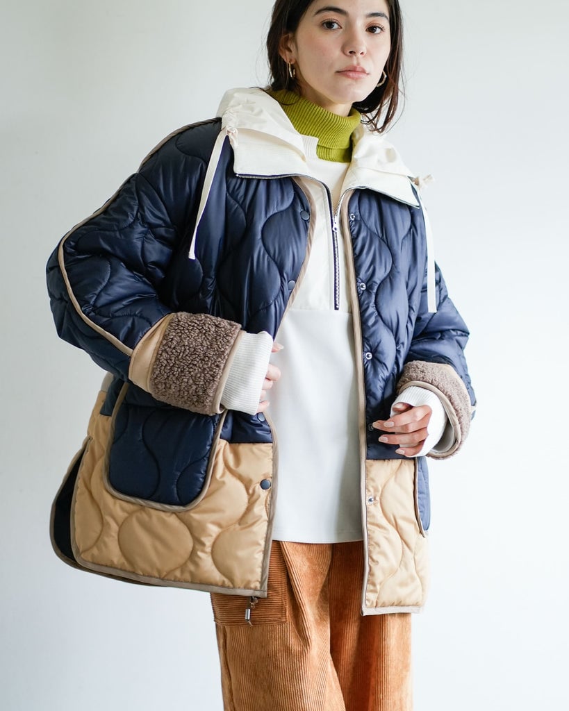 Lallia Mù フード付きダウンジャケット ベージュ Lallia Mù フード付きダウンジャケット ベージュ