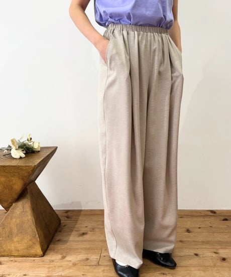 【cafune】525616 slub polyester volume pants