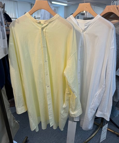 【cafune】515915 cotton loan stand long shirt