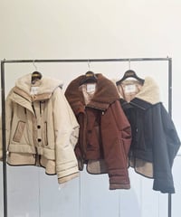 【Lallia Mu 26AW】2614175 スエードドッキングボアコート