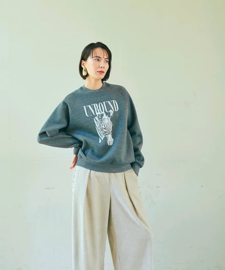 【ruxe 26AW】2634560 ZEBRA-Print スウェット