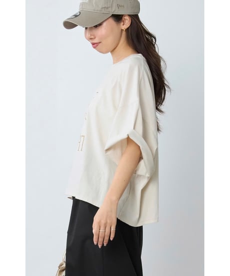 【MICA&DEAL】 0126209181 ロゴプリントクロップドT-shirt