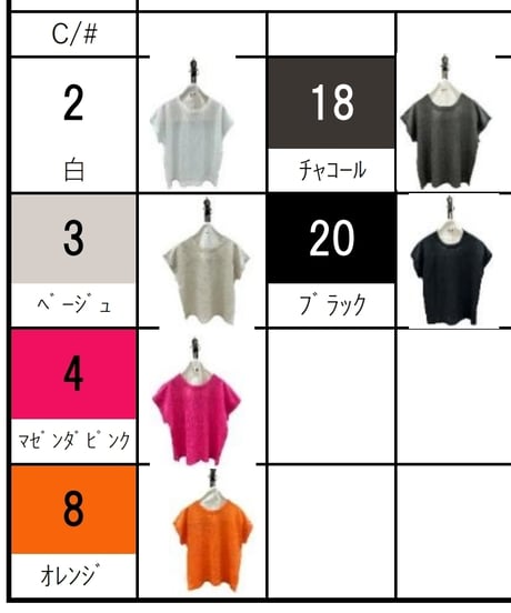 全国送料185円【ayane】836641　半袖カラーニット