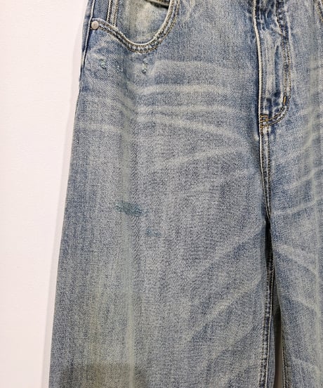 【cafune】535625 soft cocoon denim pants