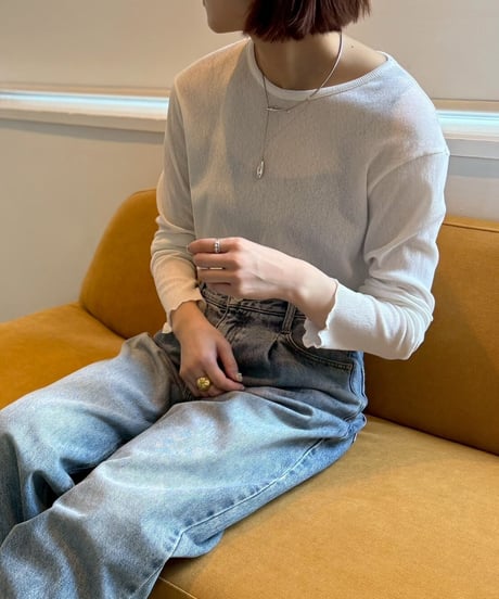 【cafune】535975 polyester tereco long T