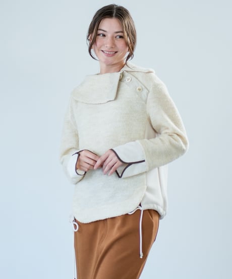 【Lallia Mu 26AW】2416516 ターンネックプルオーバー