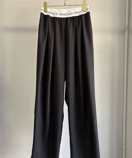 【MARGAUX VINTAGE】 PT - 26089 - A ロゴウエストタックパンツ