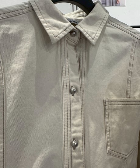 【Lallia Mu 26AW】  2613670 2wayスリーブデニムシャツ