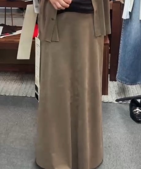 【cafune】  545612 suede flare skirt