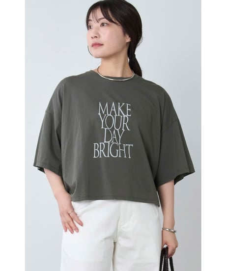 【MICA&DEAL】 0126209181 ロゴプリントクロップドT-shirt