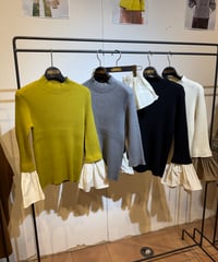 【Lallia Mu 26AW】2614434 デタッチカフリブニット