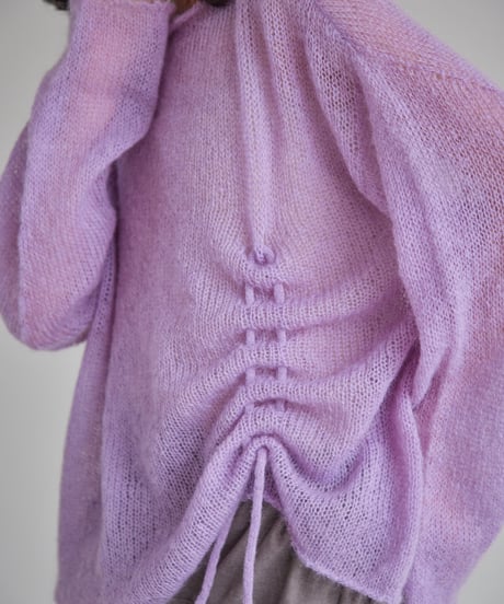 【sugar rose 25aw】251750 シャーリングデザインモヘヤニット