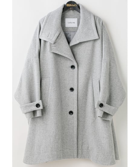 【Lallia Mu 25AW】2514141 スタンドカラーフレアコート