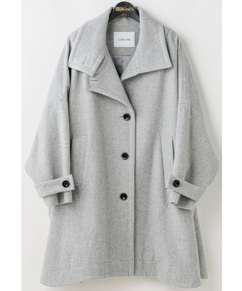 Lallia Mu 25AW】2514141 スタンドカラーフレアコート | selects