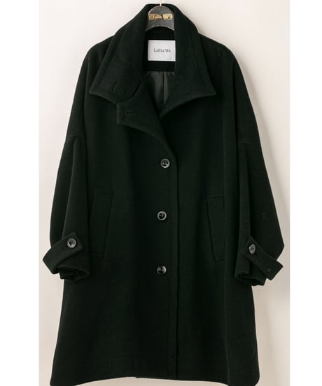 【Lallia Mu 25AW】2514141 スタンドカラーフレアコート