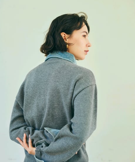 【ruxe 26AW】2634422 デニム切り替えドッキングニット