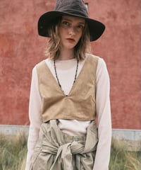 【LE MÉLANGE 26SS】8613701　スウェードベストビスチェ