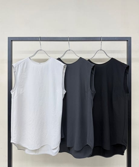 【cafune】525906 mat stretch georgette tuck blouse