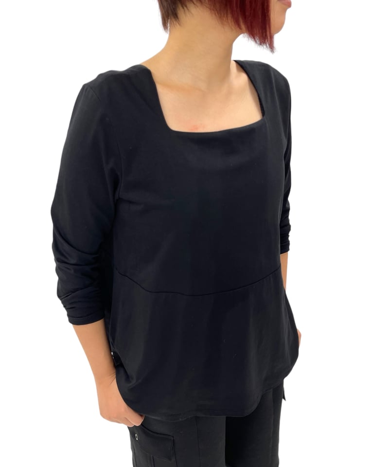 ayane✨スクエア2重Tシャツ✨新品ブラック サイズ38 ayane 】874805スクエア2重Tシャツ | selectshopB5