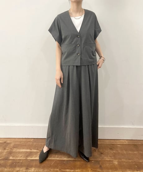 【sirodelabonte】R523304  tuck sleeve short vest summer flannel