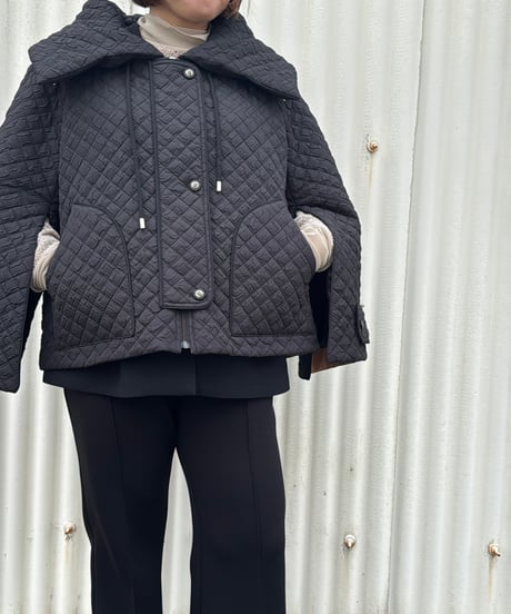 3【Lallia Mu 26AW】2613161　エンボスキルティングジャケットコート
