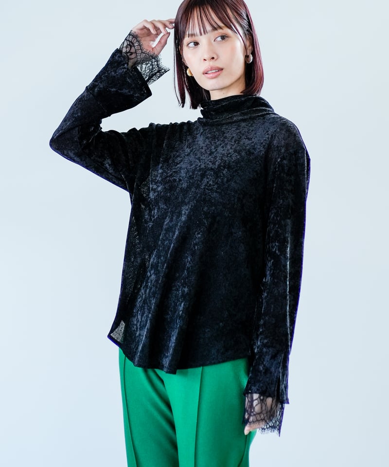 Lallia Mu 26AW】2614500 シアーモールメッシュカットソー | selec
