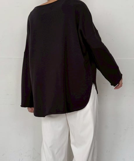 【cafune】535955　cotton lyocell wide pullover
