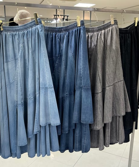 【ayane 26AW】  数量限定　856712　ダンガリー変形切り替えスカート
