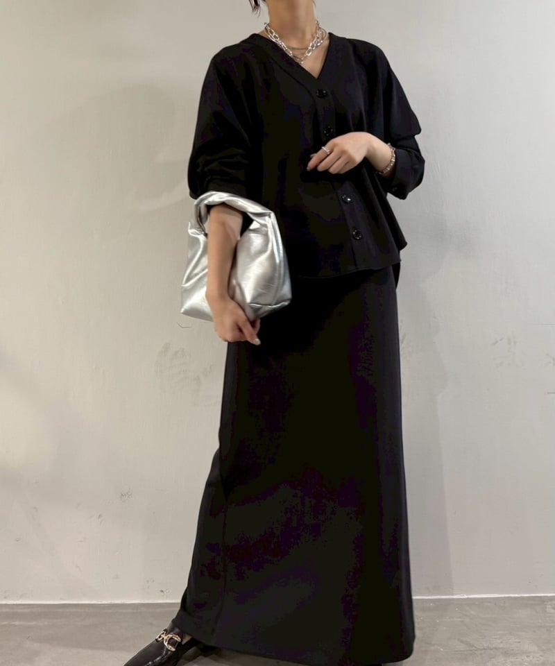 新品　　cafune double knit skirt boucle double knit skirt | cafune