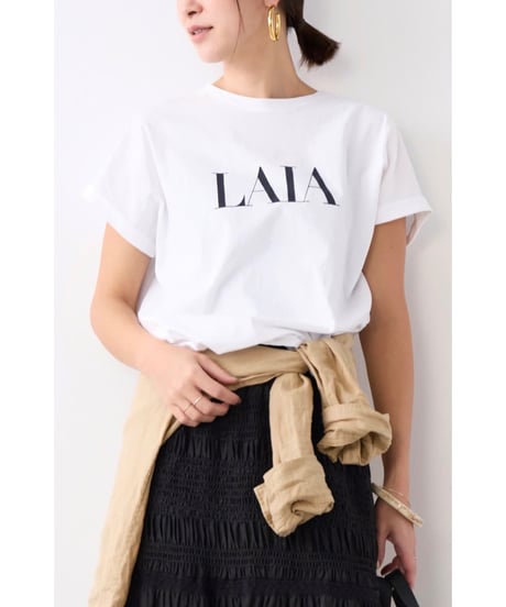 【MICA&DEAL】 0126209101 "LAIA"ロゴヘムラウンドT-shirt