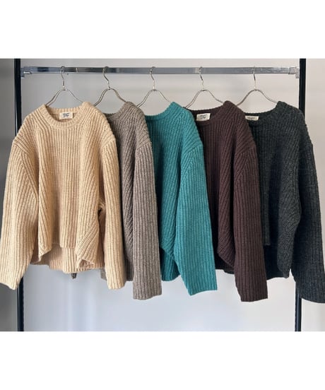 【MARGAUX】KN-25133 片畦ニットプルオーバー