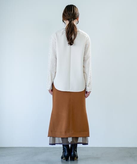 【Lallia Mu 26AW】2614694 フェザージャガードプルオーバー