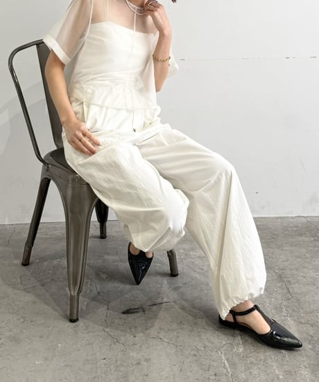 【cafune】525916 mat organdy pullover