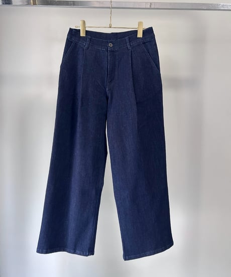 【MARGAUX】PT-25137 onewash ワイドデニムパンツ