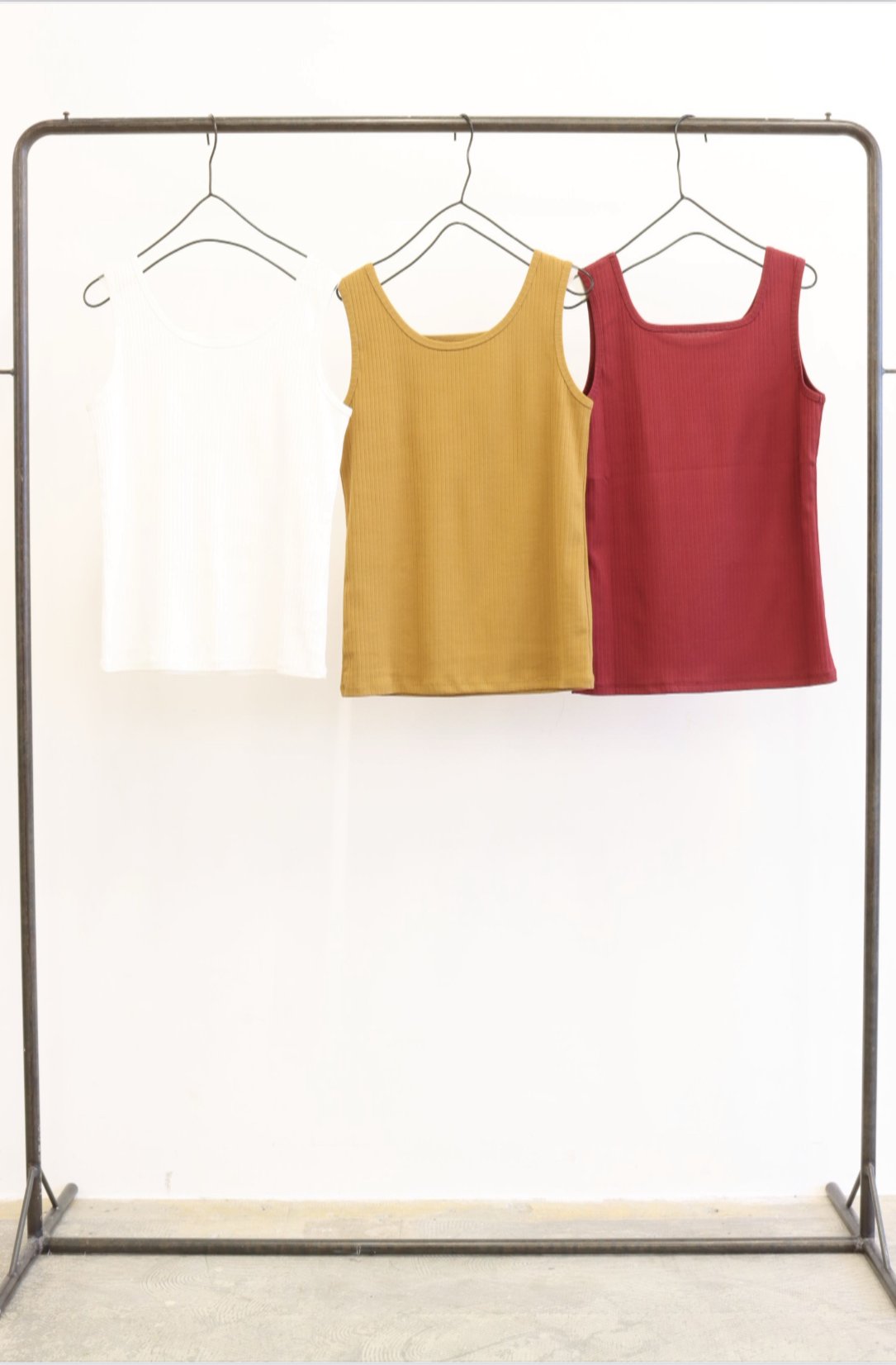 全国送料185円【LeMélange】 8621001 2wayウルティマリブタンクトップ