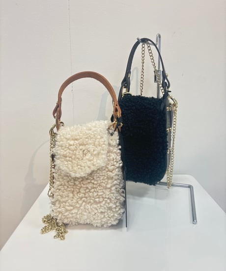 【LAURA DI MAGGIO】boa chain shoulder bag