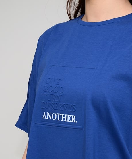 【Praia】 LEO-2501C シルケット綿・ボックスロゴTシャツ