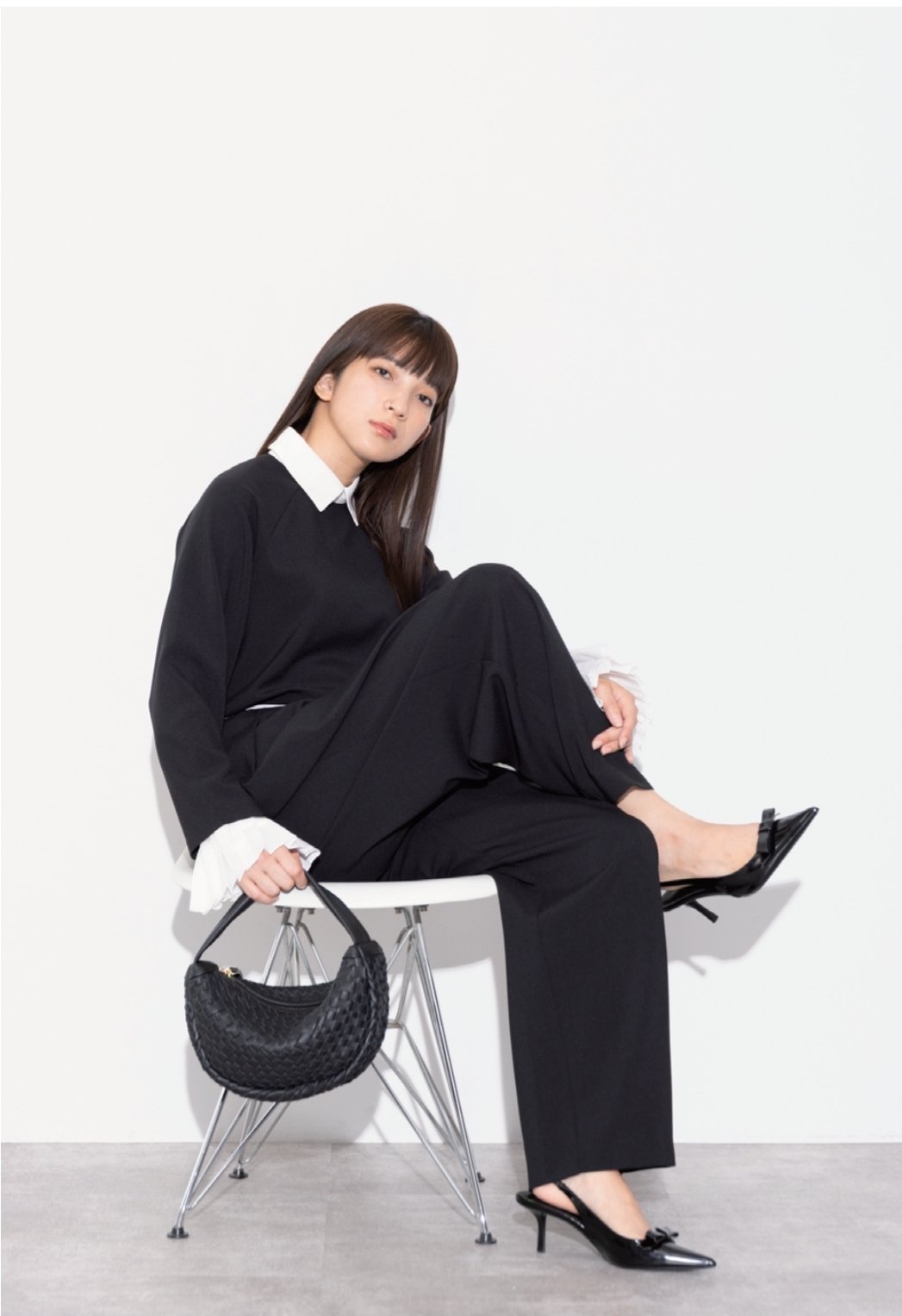 マルゴーヴィンテージ　新作　デザインブラウス　黒 MARGAUX VINTAGE 26SS】BL-26006 - S カフス付きブラウス |