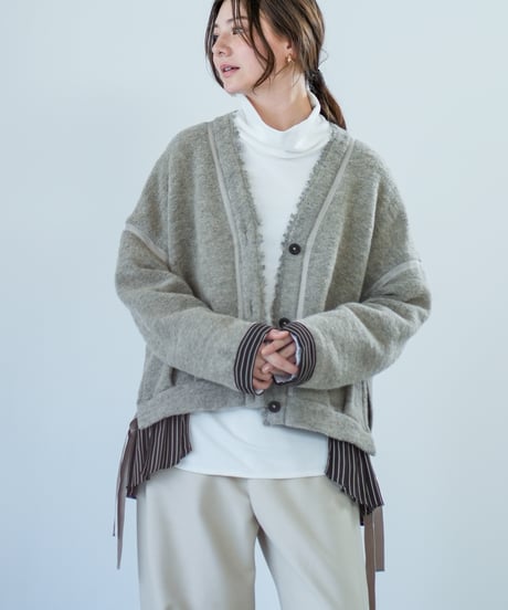 【Lallia Mu 26AW】2614514 スライバーニットカーディガン