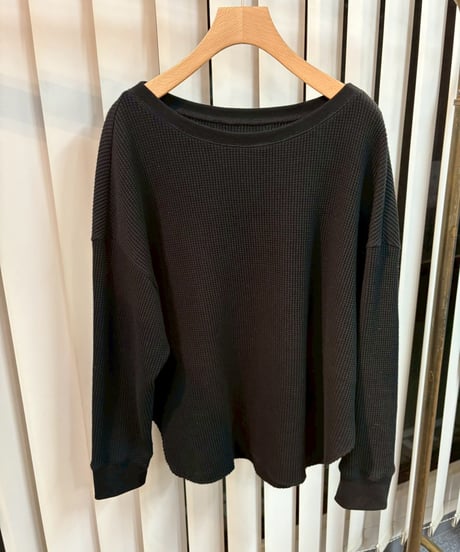 【cafune】615907 waffle relax pullover