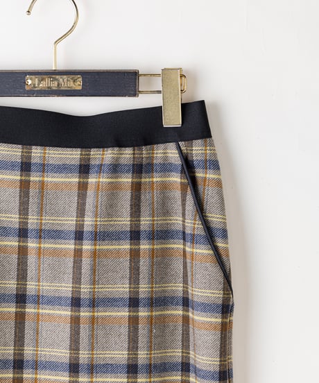 【Lallia Mu 26AW】2614852 チェックタイトスカート