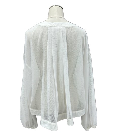【ayane】 836614 クルーネックメッシュブルゾン