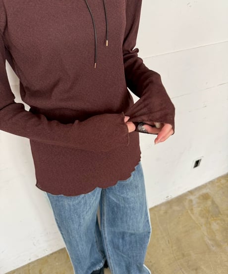 【cafune】535975 polyester tereco long T