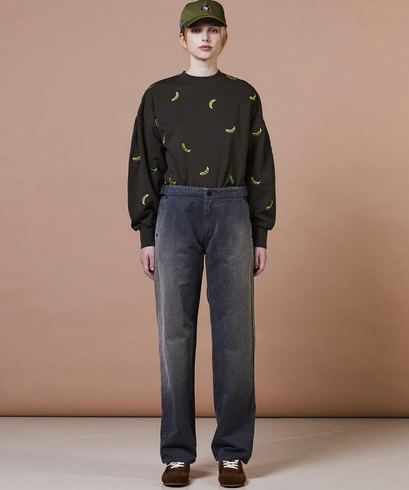 DOUBLE STANDARD CLOTHING】0208330253 バナナ刺繍スウェット