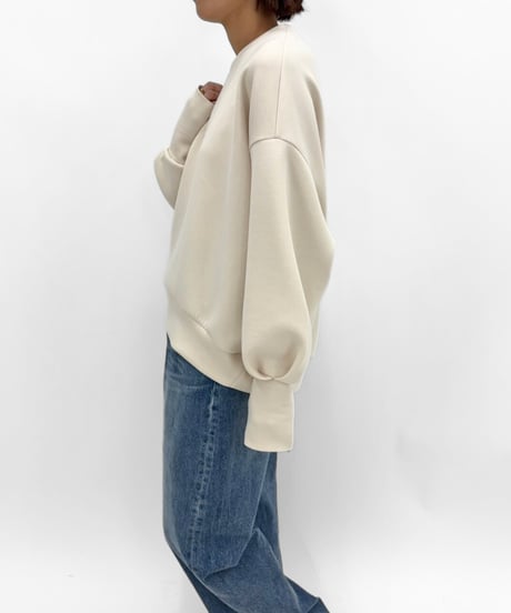 【cafune】515923　double knit volume sleeve pullover